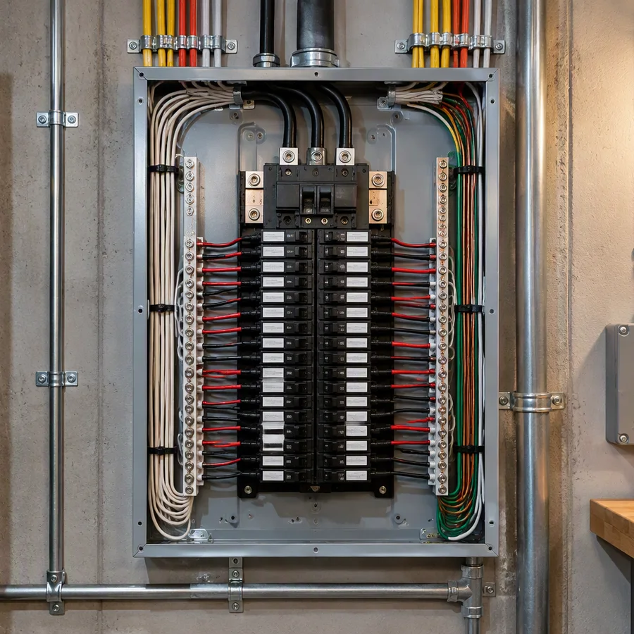Electrical contractor detail at New Toronto Electric