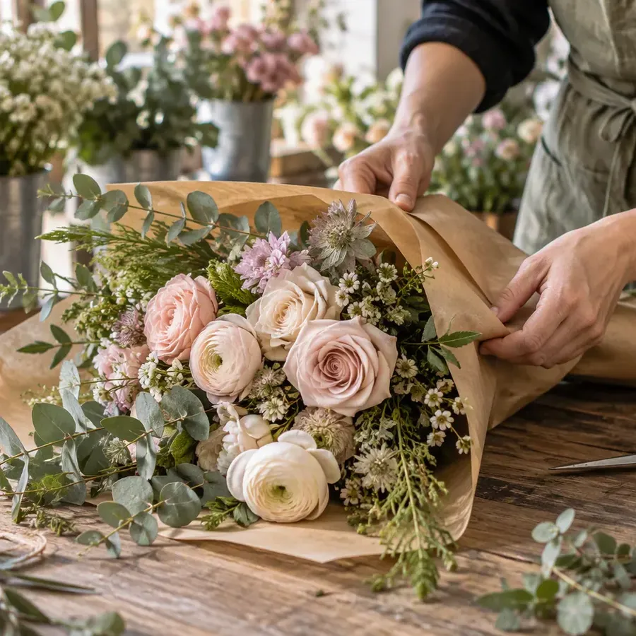 Florist close-up at Eden Flower Shop