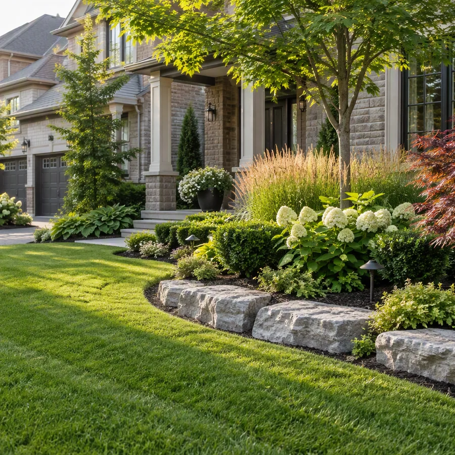 Landscaping & lawn care detail at MMC Lawn Care