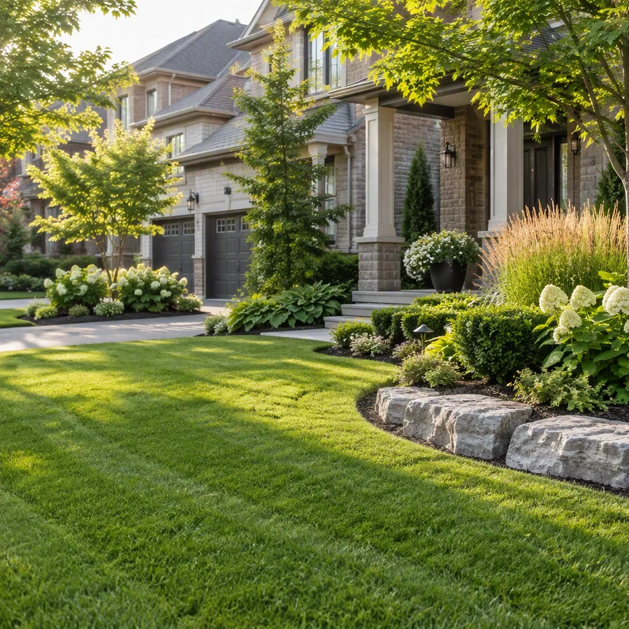 Landscaping & lawn care close-up at MMC Lawn Care