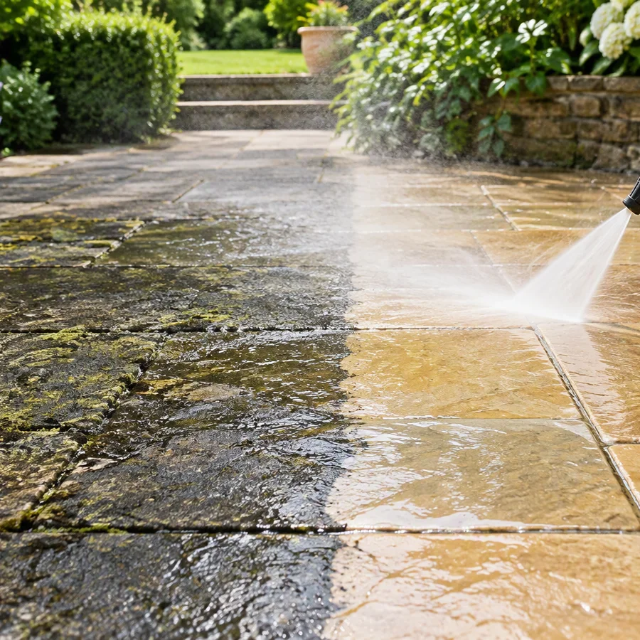 Pressure washing detail at SB Pressure Washing