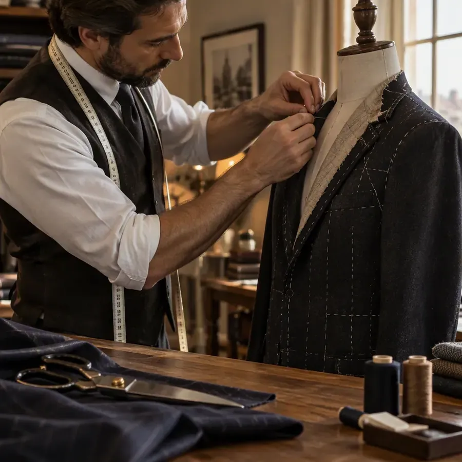 Tailor & alterations close-up at Tailored by Richa